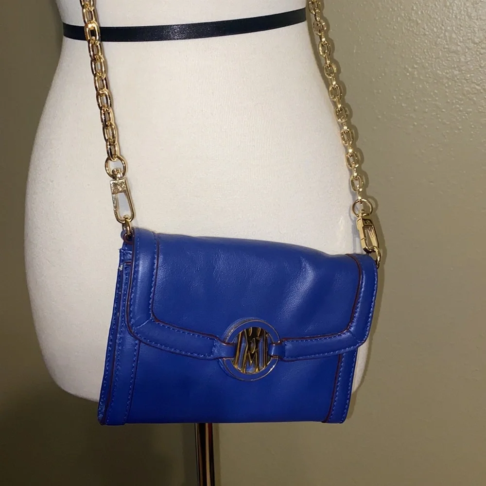 Antonio Melani, Crossbody Chain Strap Purse, Blue, GUC